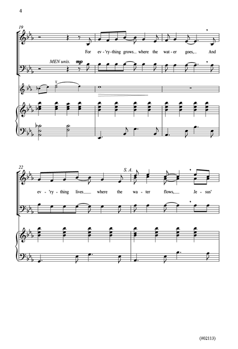 Jesus' Love Is Like a River - SAB, Violin, and Piano - Marshall McDonald pg. 4 | Sheet Music | Jackman Music