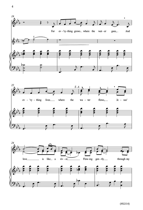 Jesus' Love Is Like a River - SA, Violin, and Piano - Marshall McDonald pg. 4 | Sheet Music | Jackman Music
