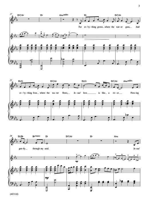 Jesus' Love Is Like a River - High Voice, Violin, and Piano - Marshall McDonald pg. 3 | Sheet Music | Jackman Music