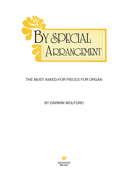 By Special Arrangement - Organ Book COVER | Sheet Music | Jackman Music