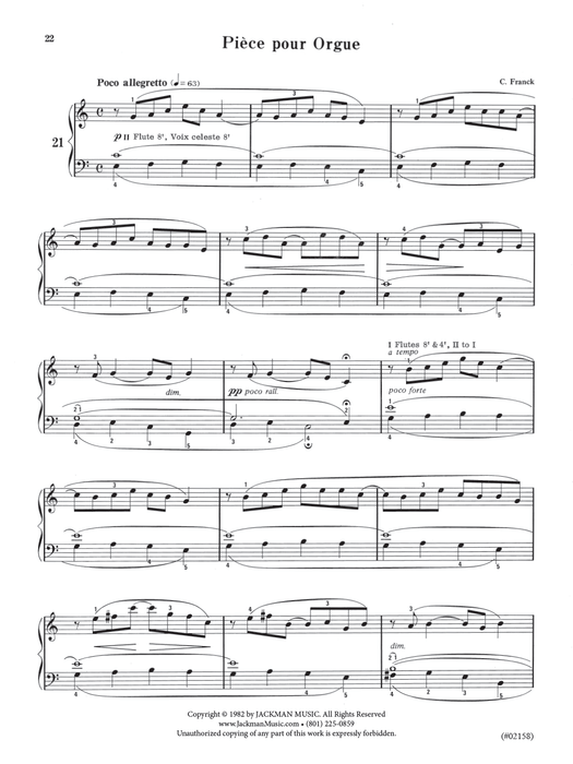 Very Easy Preludes from the Classics - Organ or Piano pg. 22 | Sheet Music | Jackman Music