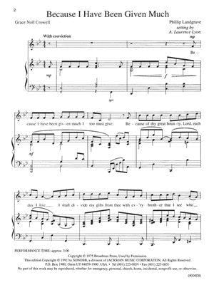 Because I Have Been Given Much Vocal Solo | Sheet Music | Jackman Music