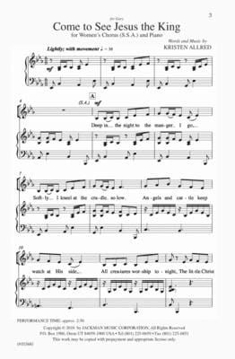 Come To See Jesus The King Ssa | Sheet Music | Jackman Music