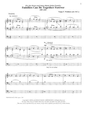 Families Can Be Together Forever Organ Solo | Sheet Music | Jackman Music