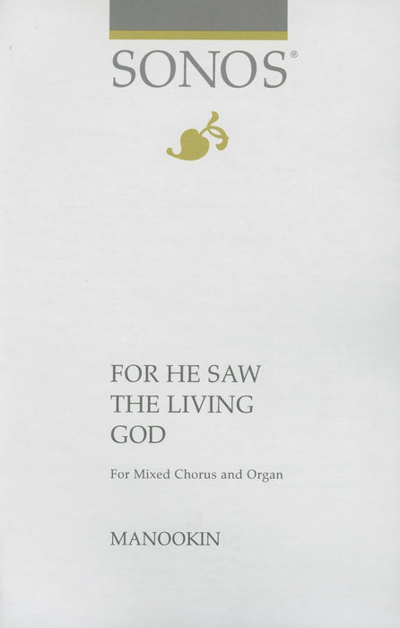 For He Saw the Living God - SATB | Sheet Music | Jackman Music