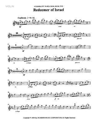 Hymnplicity Ward Choir Book 5 Violin Parts | Sheet Music | Jackman Music