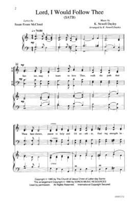 Lord I Would Follow Thee Satb | Sheet Music | Jackman Music