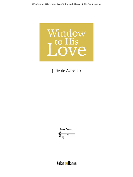 Window to His Love - Vocal Solo | Julie de Azevedo | Jackman Music Sheet Music