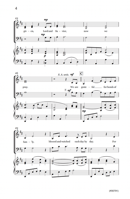 Thanks For Simple Blessings SATB | Sheet Music | Jackman Music
