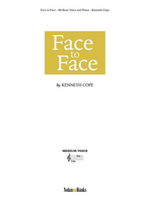 Face to Face - Vocal Solo | Sheet Music | Jackman Music