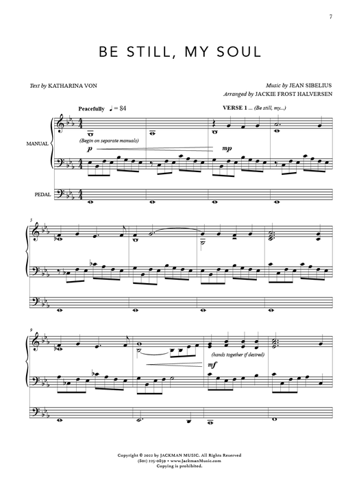 That All May Be Edified - Organ Accompaniment Book Be Still, My Soul | Sheet Music | Jackman Music