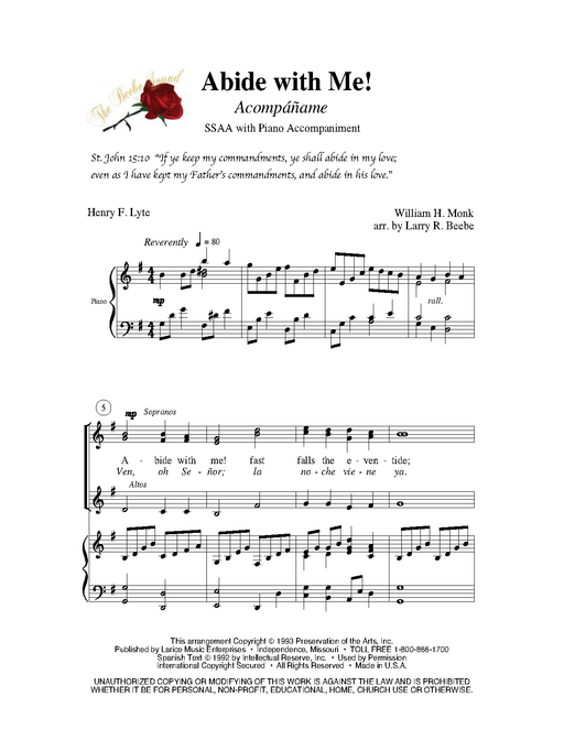 Abide with Me - SSAA