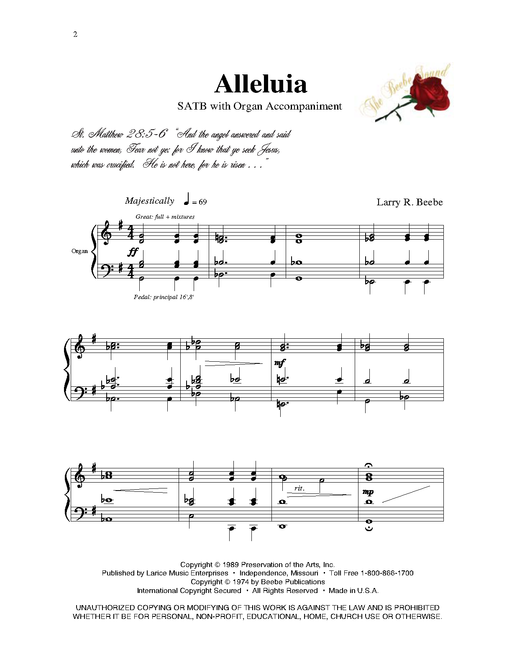 Alleluia (original) - SATB and Organ