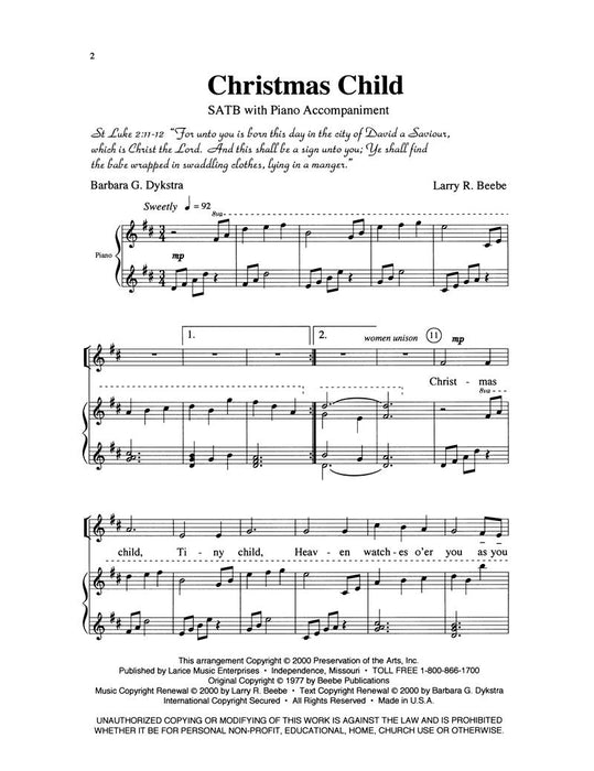 Christmas Child - SATB