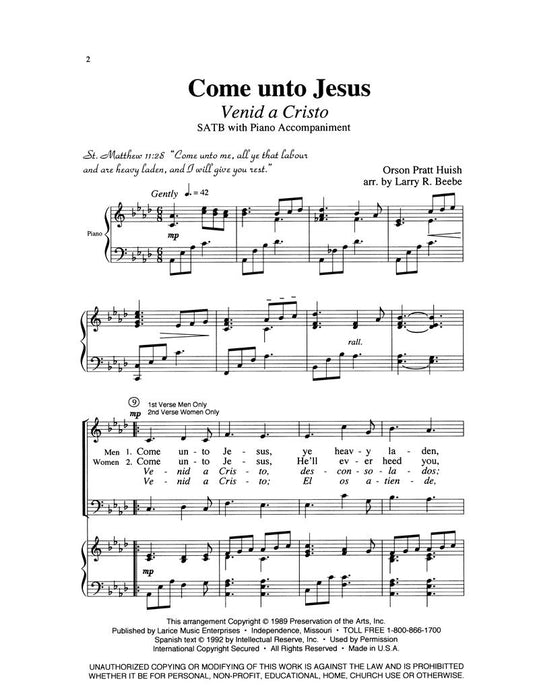 Come Unto Jesus - SATB