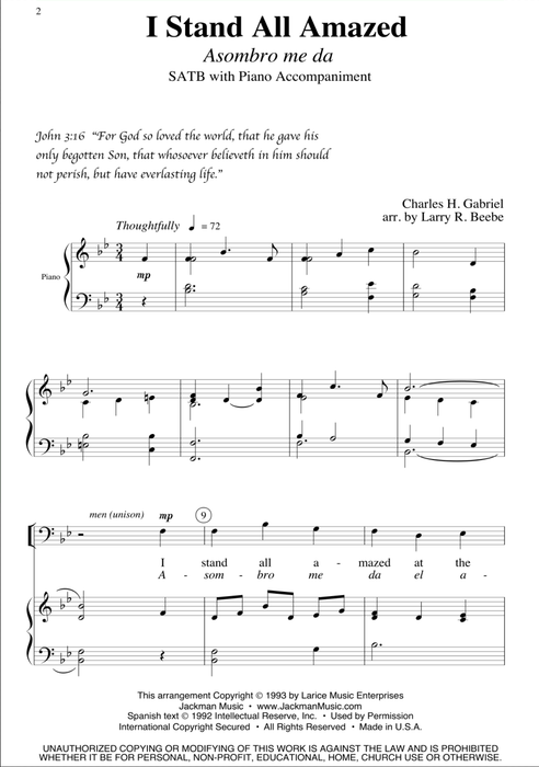 I Stand All Amazed - SATB