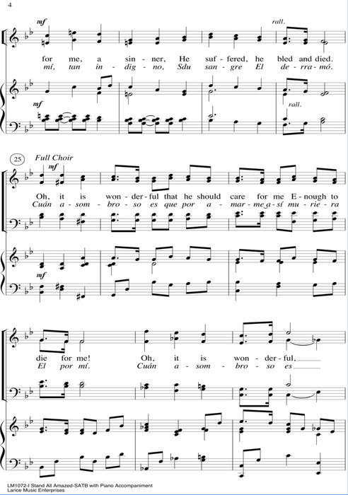 I Stand All Amazed - SATB