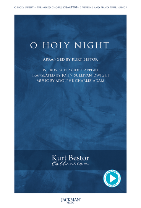 O Holy Night - SSAATTBB - Violins, Piano Four Hands - Bestor