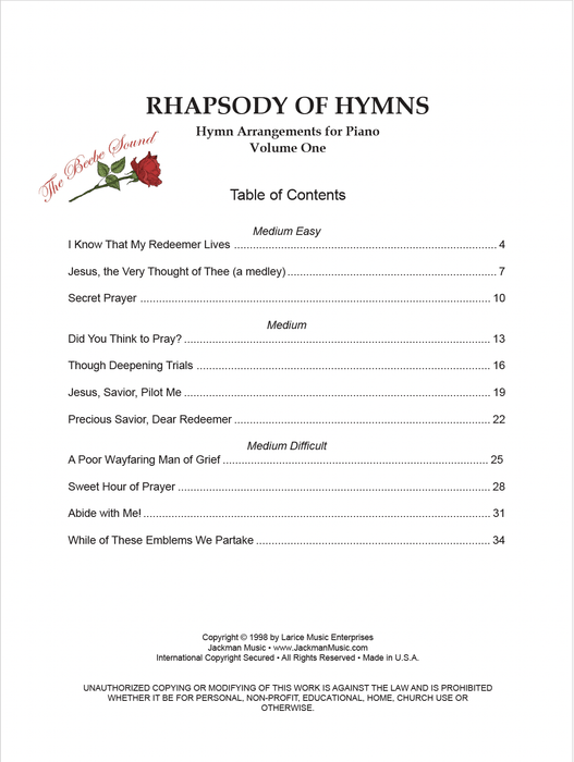 Rhapsody of Hymns - Vol. 1