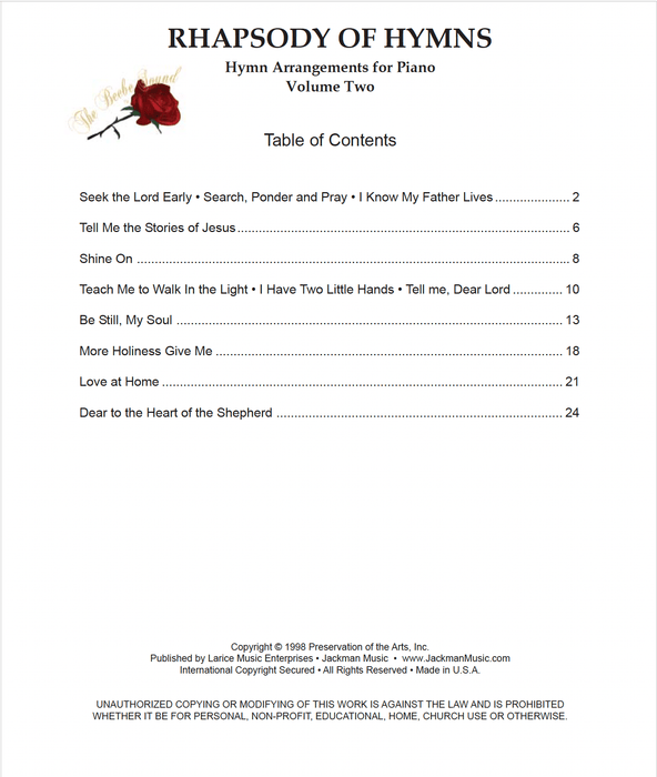 Rhapsody of Hymns - Vol. 2