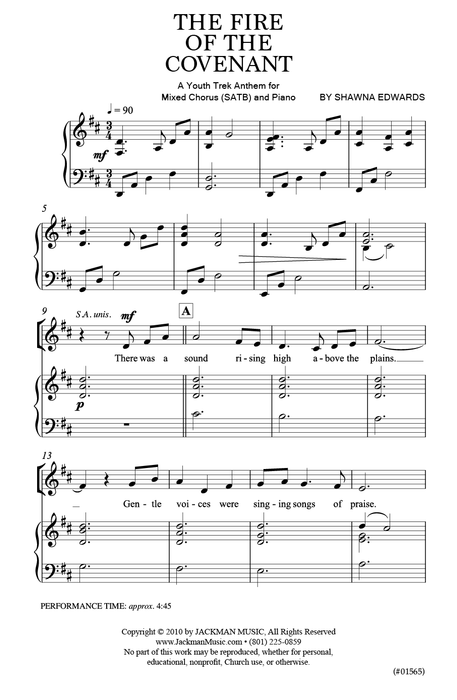 The Fire of the Covenant - SATB pg. 2 | Sheet Music | Jackman Music