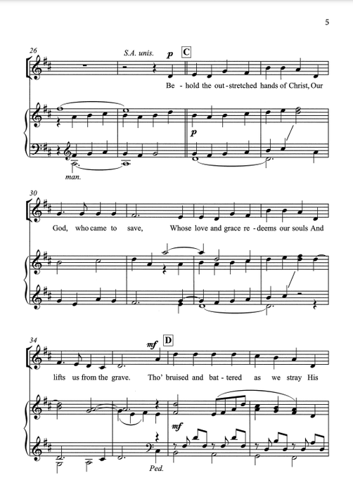 Behold the Wounds in Jesus' Hands - SATB