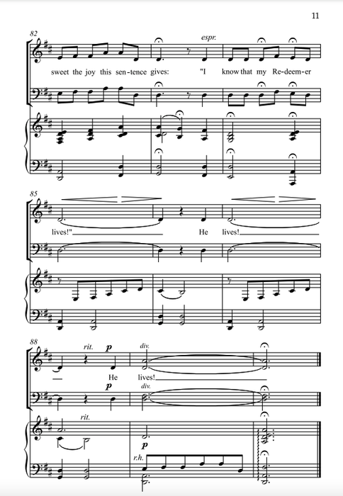 Testimony (I Know That My Redeemer Lives) - SATB