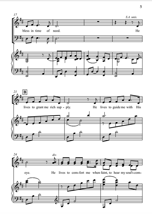 Testimony (I Know That My Redeemer Lives) - SATB