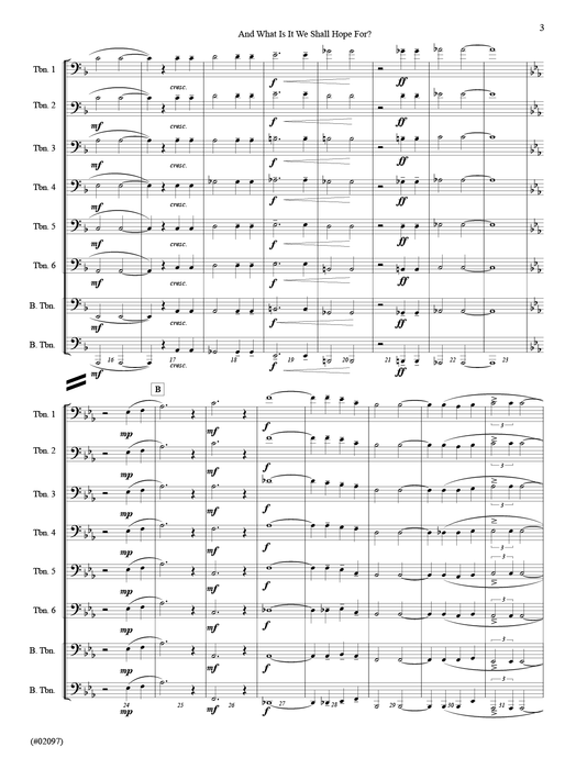 And What Is It We Shall Hope For? - Trombone Choir Score pg. 3 | Sheet Music | Jackman Music
