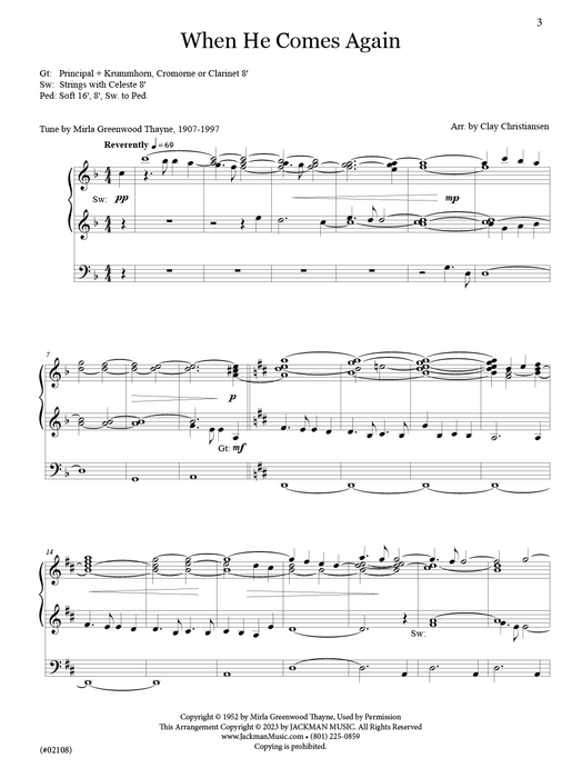 Primary Colours - Volume 2 - Organ - When He Comes Again | Sheet Music | Jackman Music