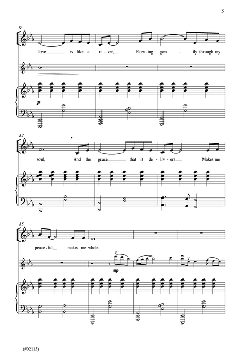 Jesus' Love Is Like a River - SAB, Violin, and Piano - Marshall McDonald pg. 3 | Sheet Music | Jackman Music