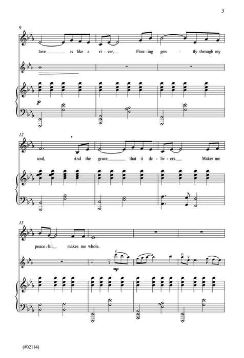 Jesus' Love Is Like a River - SA, Violin, and Piano - Marshall McDonald pg. 3 | Sheet Music | Jackman Music