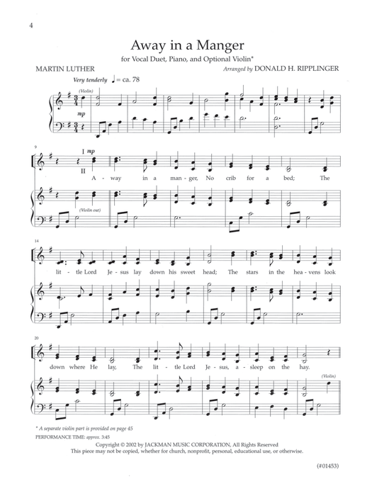 Christmas Duetbook - Vocal Duets pg. 4 | Sheet Music | Jackman Music