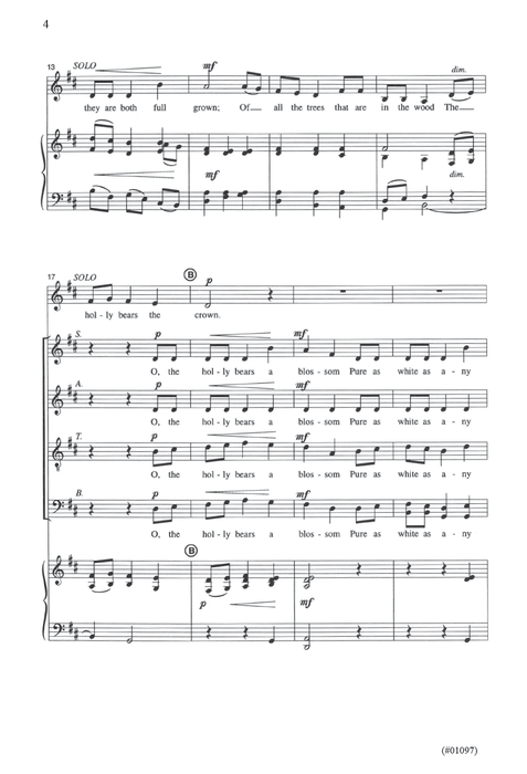 The Holly and the Ivy - SSAATTBB pg. 4 | Sheet Music | Jackman Music