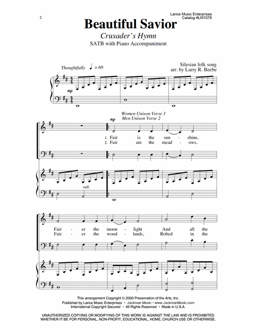 Beautiful Savior - SATB