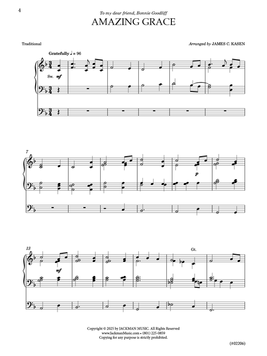 Postludes, Vol. 10 - Amazing Grace - Organ | Sheet Music | Jackman Music