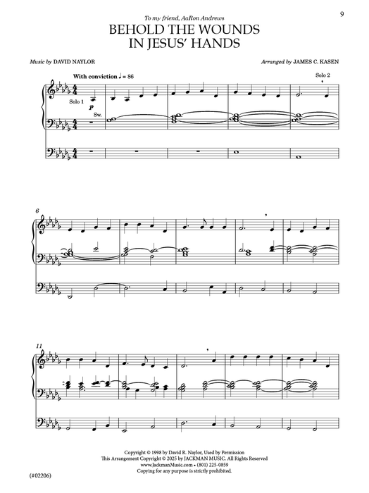 Postludes, Vol. 10 - Behold the Wounds in Jesus' Hands - Organ | Sheet Music | Jackman Music
