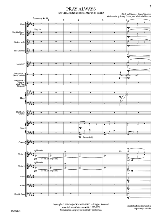 Pray Always - Orchestration: Score and Parts