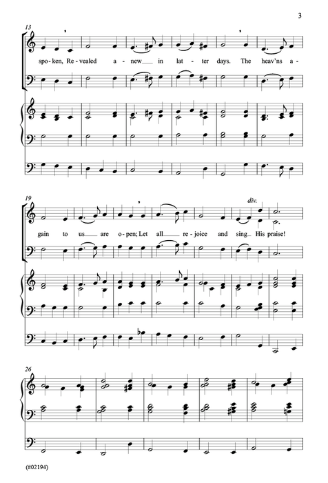 Come, Hear the Word the Lord Has Spoken - SATB and Organ
