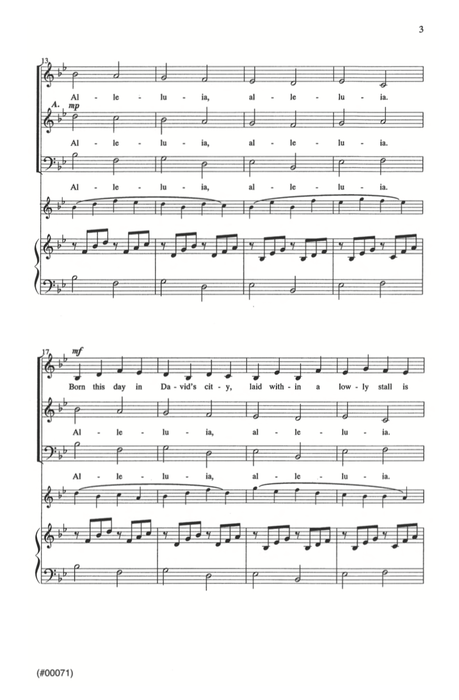 Pachelbel's Canon "Christmas Alleluia" - SAB, Piano & Flute | Sheet Music | Jackman Music