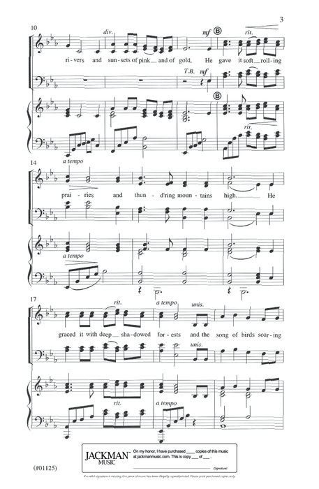 They Called It America - SATB