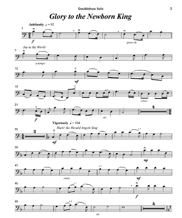 Christmas 4 Strings - Vol.1 - Double Bass | Sheet Music | Jackman Music