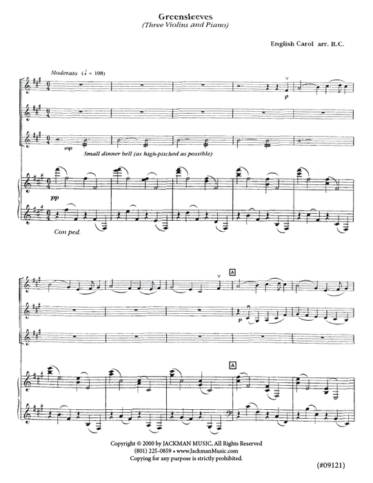 What Child Is This (Greensleeves) - Violin Trio