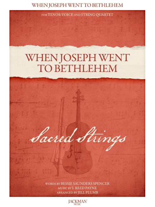 When Joseph Went to Bethlehem - Tenor Voice and String Quartet Cover | Sheet Music | Jackman Music