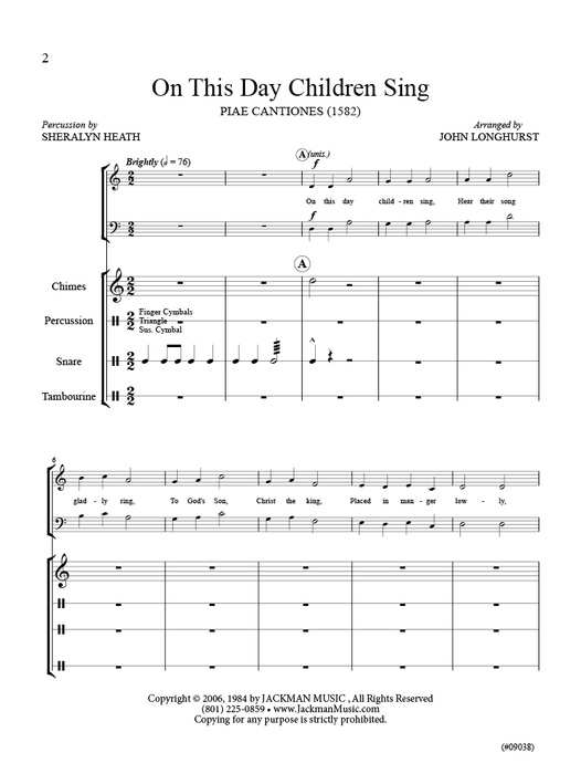 On This Day Children Sing - Percussion Parts