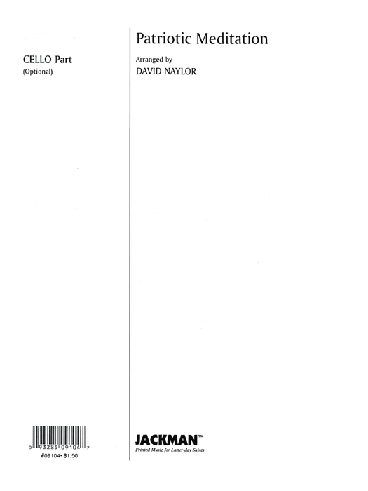 Patriotic Meditation - Cello Part