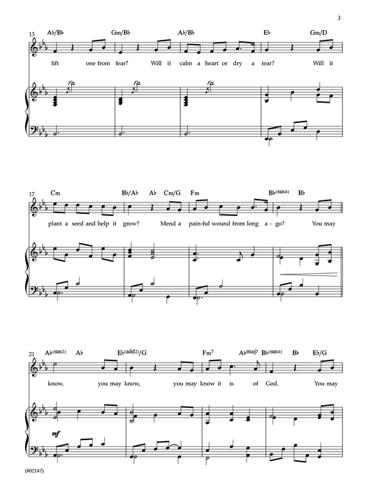 You May Know - High Vocal Solo | Jackman Music | Sacred Sheet Music