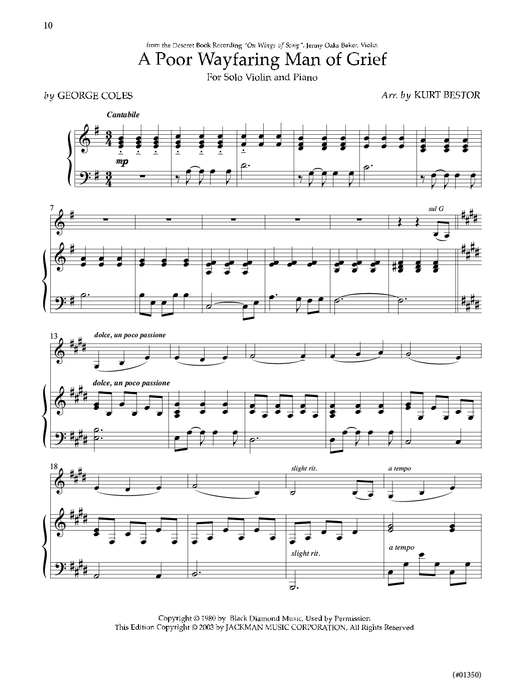Jenny Oaks Baker - Violin Collection, Vol. 1 | Sheet Music | Jackman Music