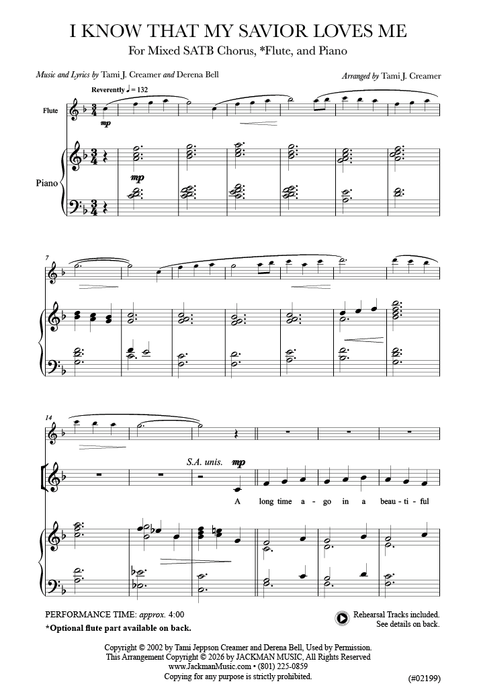 I Know That My Savior Loves Me  | Sheet Music | Jackman Music