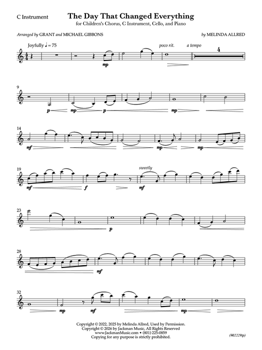 The Day That Changed Everything - Children's Chorus